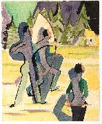 Ernst Ludwig Kirchner Archer - Watercolour France oil painting artist